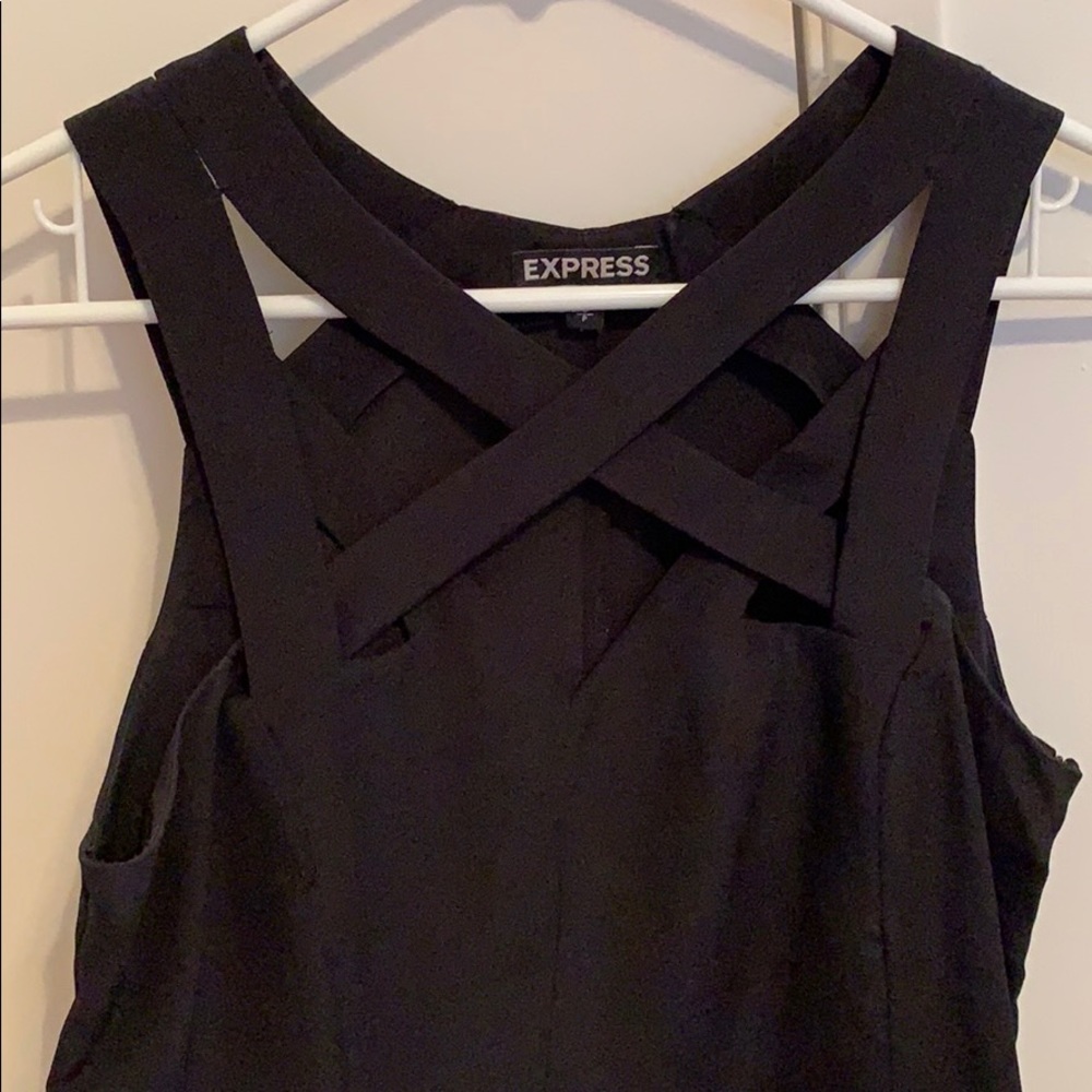 Edgy cross-cross strap top from Express